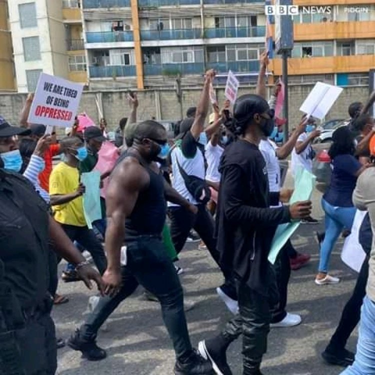 NIGERIA ARTISTS ON A PROTEST TO END POLICE BRUTALITY