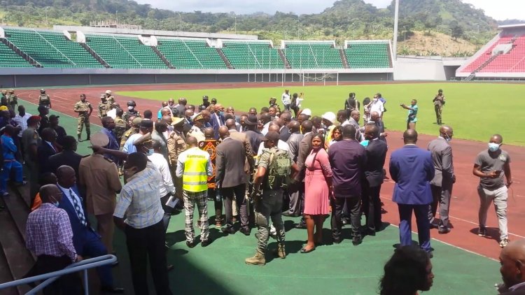CHAN IS SET AND READY : MINISTER OF SPORTS, PROF.  NARCISE MOULE  KOMBI VISITS INFRASTRUCTURES IN BUEA AND LIMBE