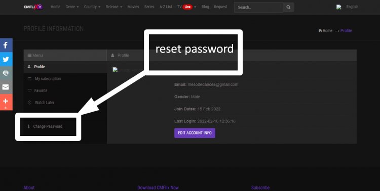 How to Reset Your Password on CMFlix